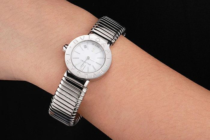 Bvlgari Bvlgari Silver Dial Stainless Steel Case And Tubogas Bracelet new122907