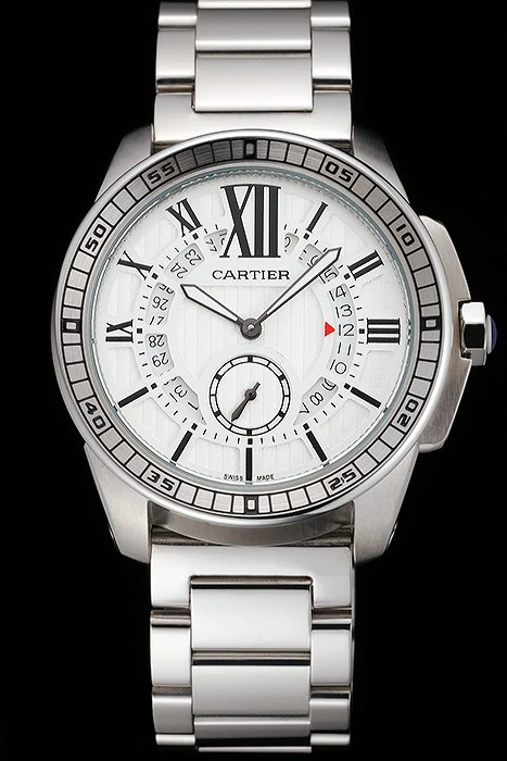Cartier Calibre De Cartier Small Seconds White Dial Stainless Steel Case And Bracelet new122913