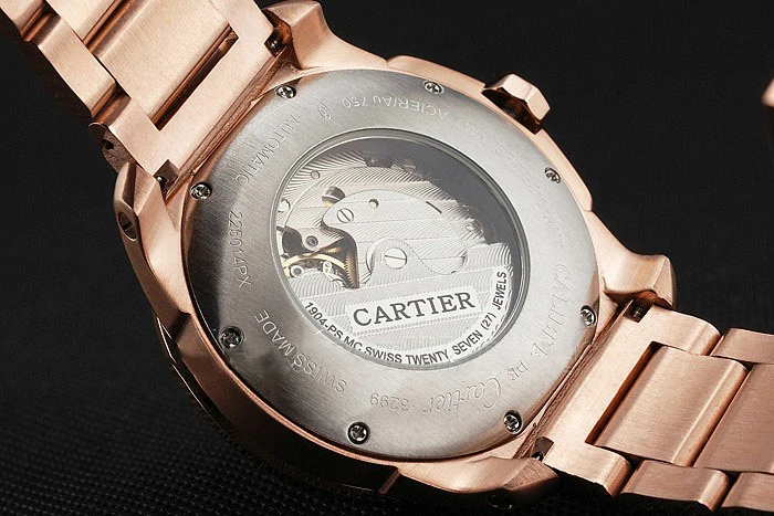 Cartier Calibre De Cartier Small Seconds White Dial Rose Gold Case And Bracelet new122915
