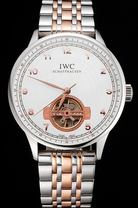 IWC Portugieser Tourbillon White Dial Stainless Steel Case Two Tone Steel Rose Gold Bracelet new122939