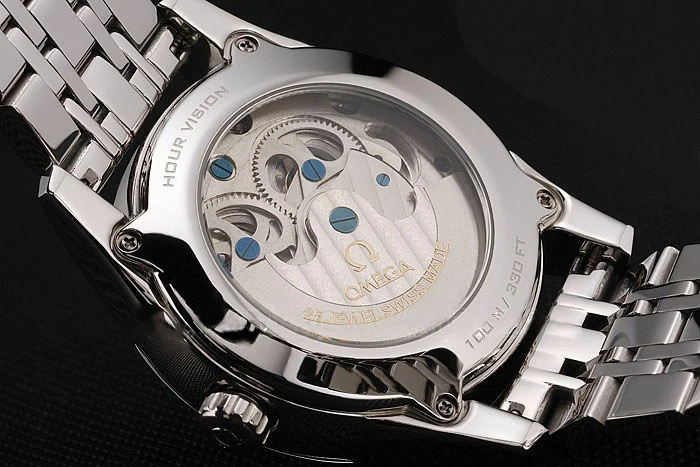 Omega De Ville Moonphase Tourbillon White Dial Stainless Steel Case Two Tone Steel Blue Bracelet new122946