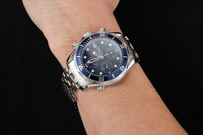 Omega Seamaster 300m Blue Dial Blue Bezel Stainless Steel Case And Bracelet new122976