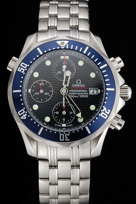 Omega Seamaster 300m Blue Dial Blue Bezel Stainless Steel Case And Bracelet new122976