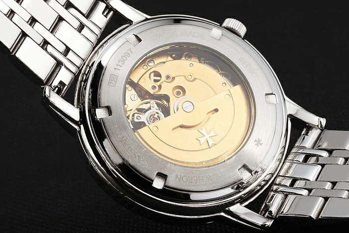 Vacheron Constantin Tourbillon White Dial Rose Gold Numerals Stainless Steel Case Two Tone Bracelet new123010
