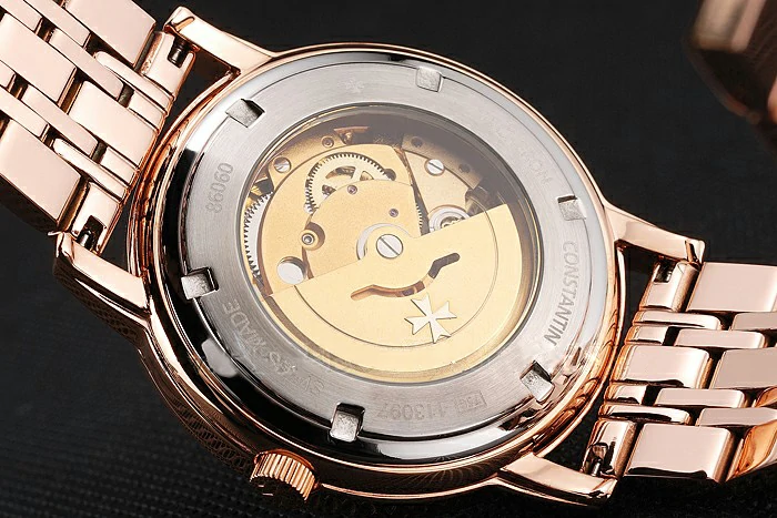 Vacheron Constantin Tourbillon White Dial Blue Numerals Rose Gold Case And Bracelet new123012