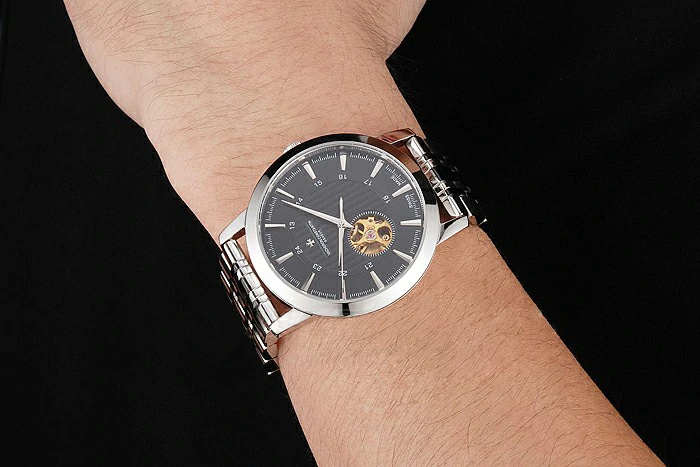 Vacheron Constantin Tourbillon Black Dial Stainless Steel Case Two Tone Steel Black Bracelet new123013