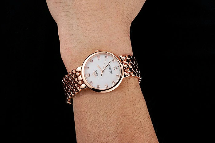 Omega De Ville Prestige White Dial With Diamonds Rose Gold Case And Bracelet new123343