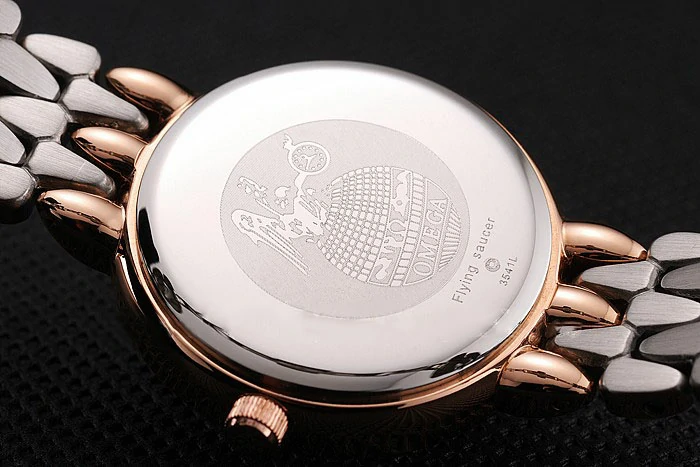 Omega De Ville Prestige No Date White Dial With Diamonds Rose Gold Case Two Tone Bracelet new123349