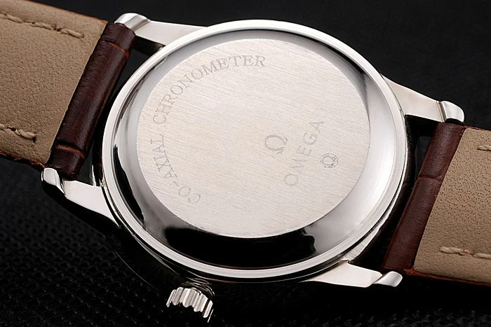 Omega De Ville Prestige Small Seconds Silver Dial Stainless Steel Case Brown Leather Strap new123364