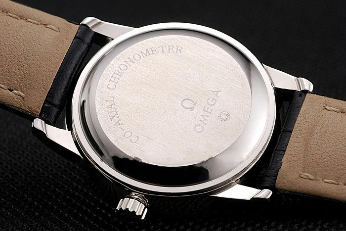 Omega De Ville Prestige Small Seconds White Dial Blue Numerals Stainless Steel Case Black Leather Strap new123366