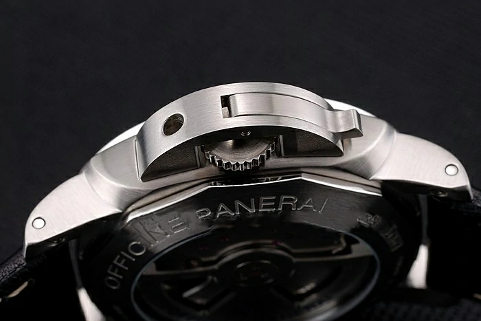 Panerai Luminor Flyback Black Dial Stainless Steel Case Black Leather Strap new123416