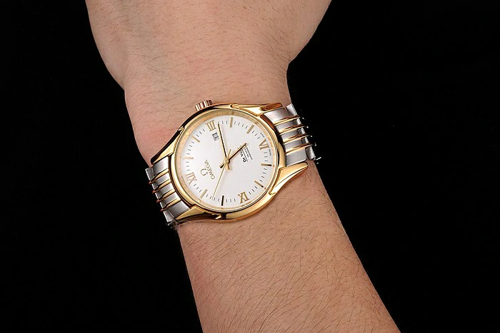 Omega De Ville White Dial Gold Case Two Tone Bracelet new123890