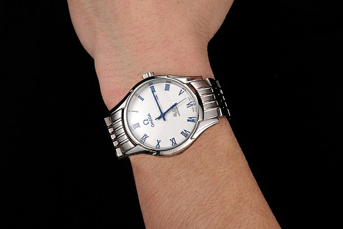 Omega De Ville White Dial Blue Numerals Stainless Steel Case And Bracelet new123892