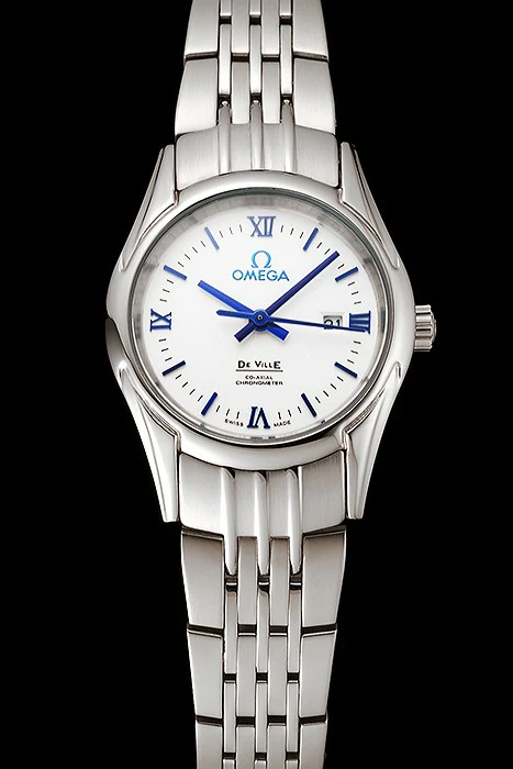 Omega De Ville Ladies White Dial Stainless Steel Case And Bracelet new123895