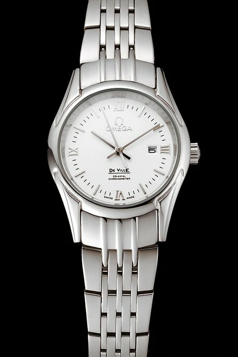 Omega De Ville Ladies White Dial Silver Numerals Stainless Steel Case And Bracelet new123899