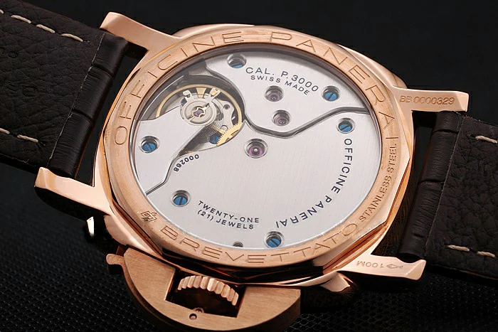 Panerai Luminor Brown Dial Rose Gold Case Brown Leather Strap new123946