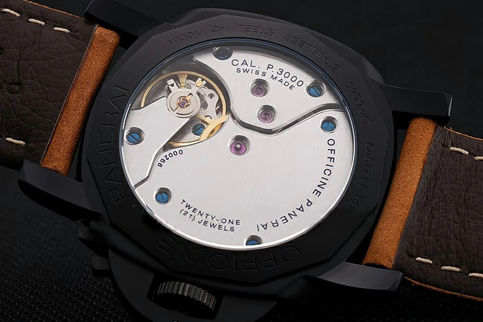 Panerai Luminor 1950 Brown Dial Black PVD Case Brown Suede Leather Strap new123953