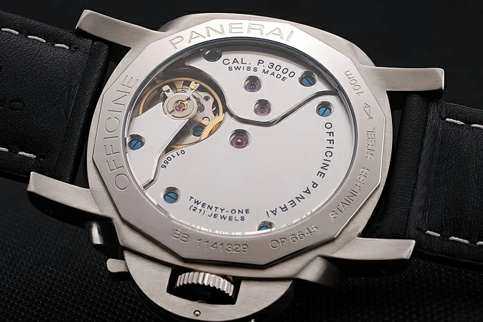Panerai Luminor 1950 Black Dial Stainless Steel Case Black Leather Strap new123958