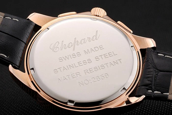 Chopard Mille Miglia GTS White Dial Gold Case Black Leather Bracelet new124452