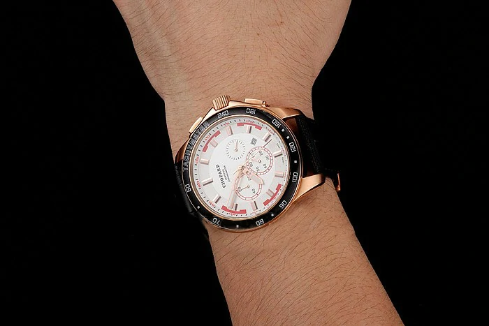 Chopard Mille Miglia GTS White Dial Gold Case Black Leather Bracelet new124452