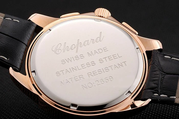 Chopard Mille Miglia GTS Black Dial Gold Case Black Leather Bracelet new124453