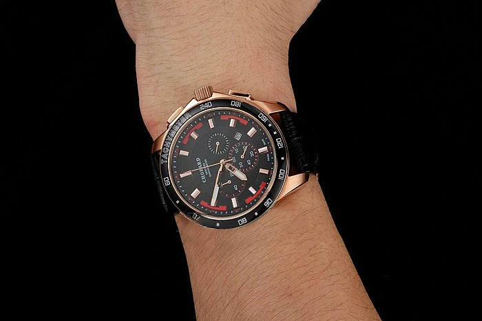 Chopard Mille Miglia GTS Black Dial Gold Case Black Leather Bracelet new124453