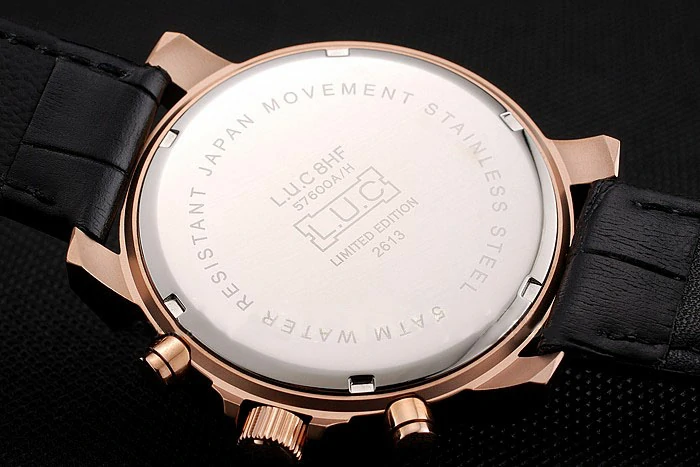 Chopard L.U.C 8HF Power Control Black Dial Black Leather Bracelet new124454