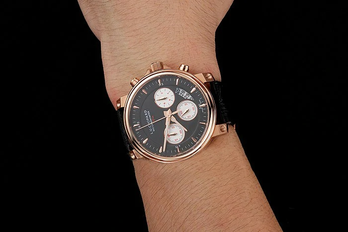 Chopard L.U.C 8HF Power Control Black Dial Black Leather Bracelet new124454