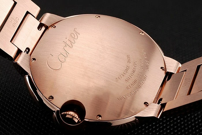 Cartier Ballon Bleu 46 MM Diamond Dial Diamond Case Rose Gold Bracelet new124499