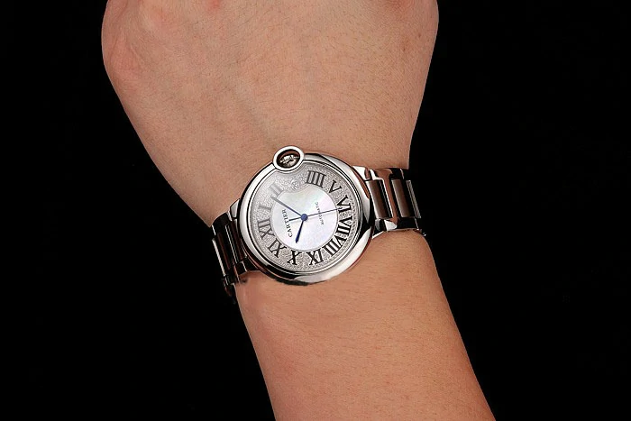 Cartier Ballon Bleu 46 MM Diamond Dial Staineless Steel Bracelet new124510