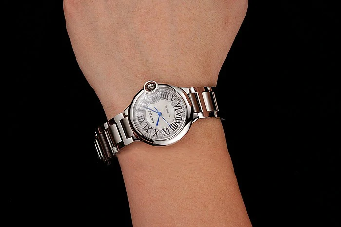Cartier Ballon Bleu 40 MM Diamond Dial Staineless Steel Bracelet new124511