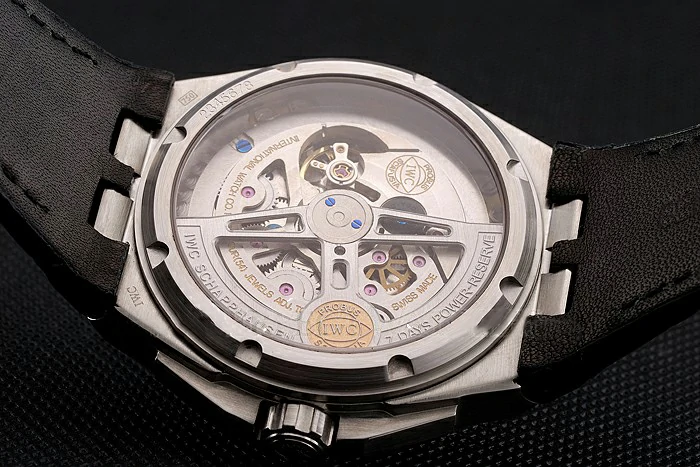 IWC Big Ingenieur 7 Day Power Reserve Brown Dial Silver Case Black Leather Bracelet new124542
