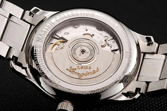 Longines Master Black Dial Roman Numerals Hour Markers Stainless Steel Bracelet new124549