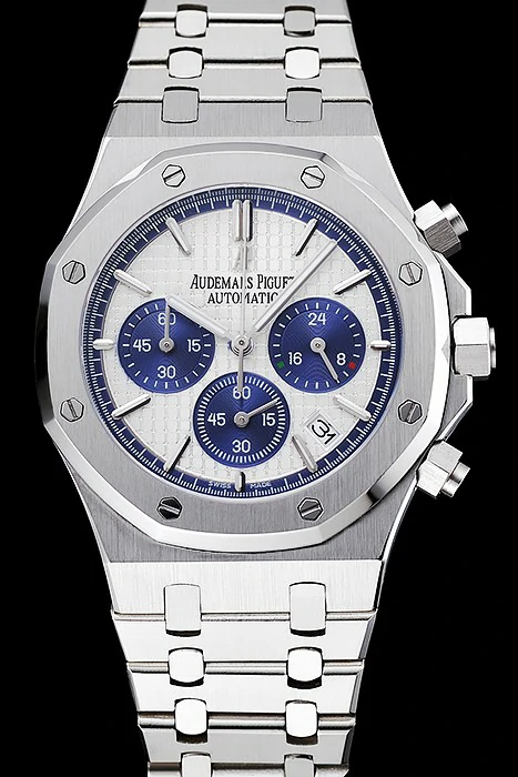 Audemars Piguet Royal Oak Chronograph White And Blue Dial Stainless Steel Bracelet new124873