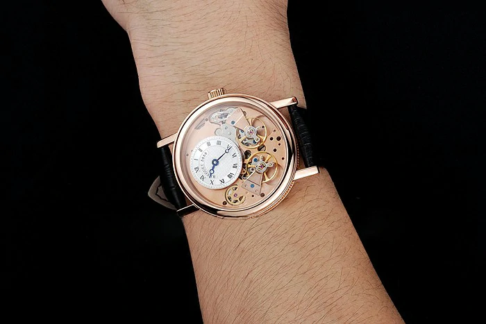 Breguet Tradition White Dial Gold Case Black Leather Bracelet new124876
