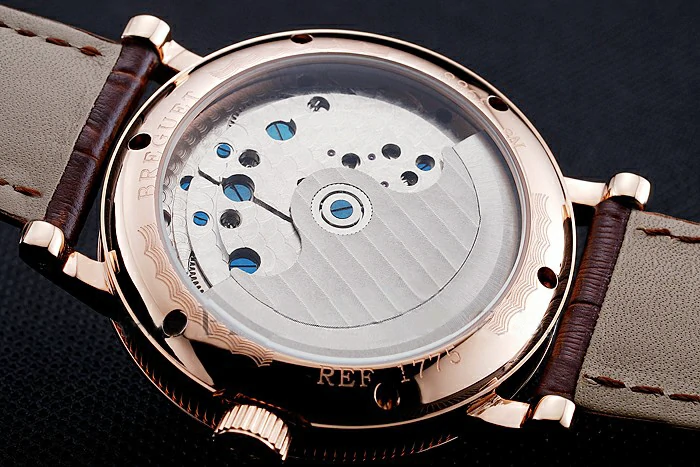 Breguet Tradition White Dial Gold Diamond Case Brown Leather Bracelet new124884