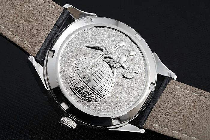 Omega DeVille Prestige Black Dial Silver Diamond Case Black Leather Bracelet new125127