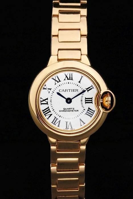 Cartier Ballon Bleu White Dial Yellow Gold Stainless Steel Bracelet new125187