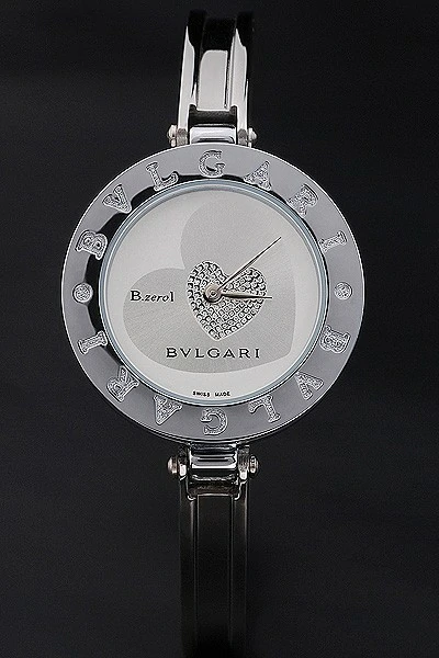 Bvlgari B.ZERO1 White Heart Diamond Dial Stainless Steel Case and Bracelet new2651