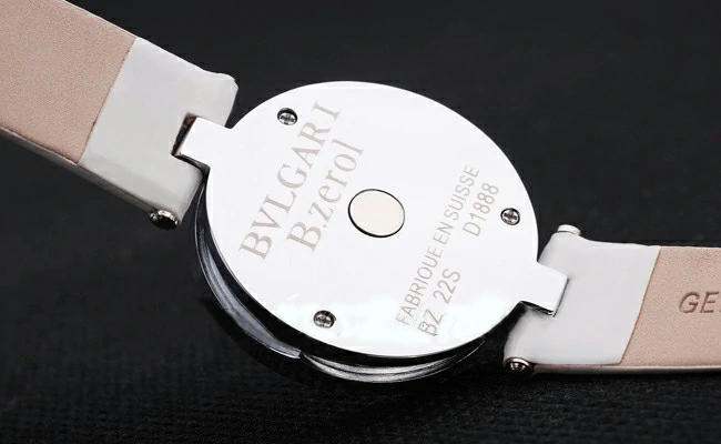 Bvlgari B.ZERO1 25mm White Dial Stainless Steel Case And Bezel White Leather Bracelet new2771