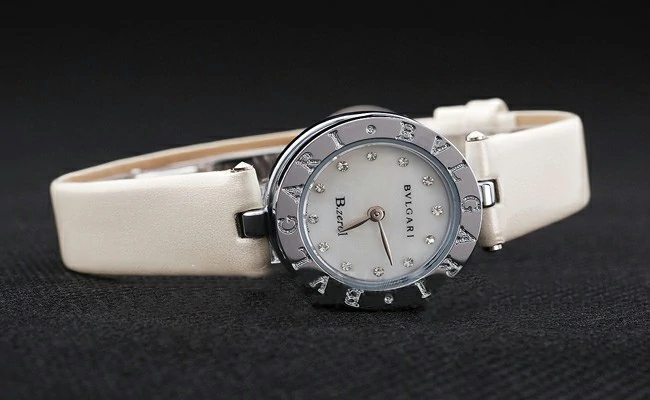 Bvlgari B.ZERO1 25mm White Dial Stainless Steel Case And Bezel Ivory Leather Bracelet new2871