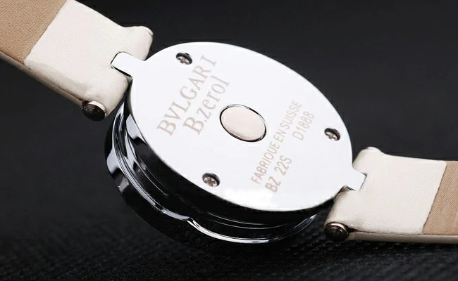 Bvlgari B.ZERO1 25mm White Dial Stainless Steel Case And Bezel Ivory Leather Bracelet new2871