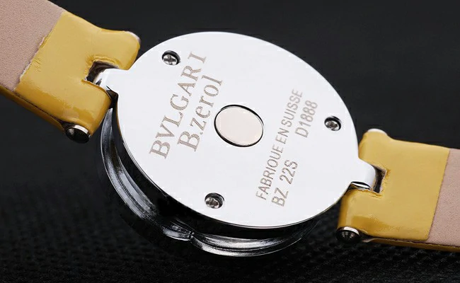 Bvlgari B.ZERO1 25mm Yellow Dial Stainless Steel Case And Bezel Yellow Leather Bracelet new2891