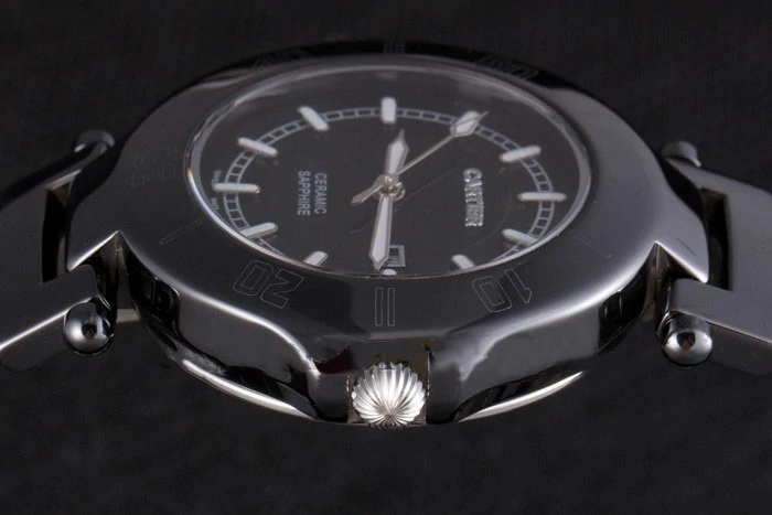 Cartier Pasha 34mm Black Dial Black Ceramic Case new4621