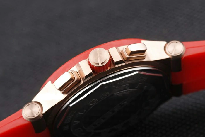Bvlgari Diagono 36mm White Dial Red Rubber Bracelet new56082
