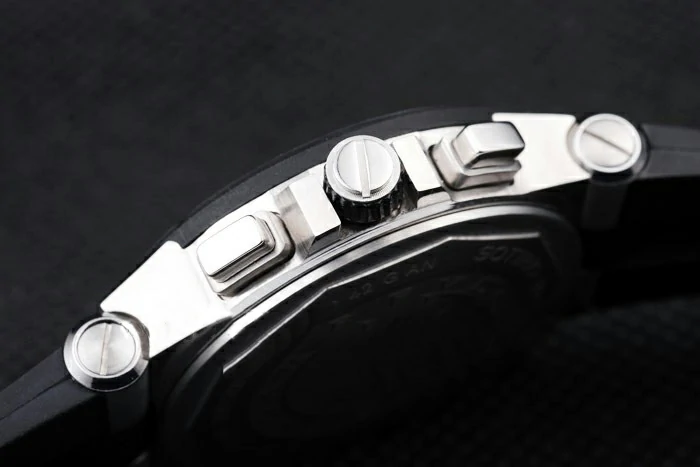 Bvlgari Diagono 36mm White Dial Stainless Steel Case With Diamonds Black Rubber Bracelet new56192