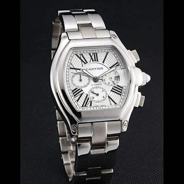 Cartier Roadster Silver Dial Stainless Steel Case And Bracelet new57538