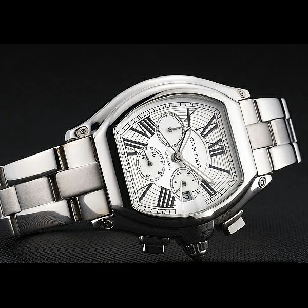 Cartier Roadster Silver Dial Stainless Steel Case And Bracelet new57538