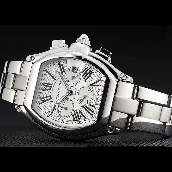 Cartier Roadster Silver Dial Stainless Steel Case And Bracelet new57538