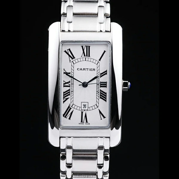Cartier Tank Americaine 37mm White Dial Stainless Steel Case And Bracelet new57540